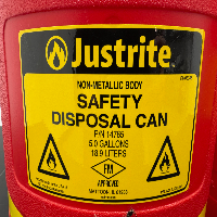 Justrite 5 Gallon Safety Disposal Cans - Quantity 2 image 2